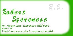 robert szerencse business card